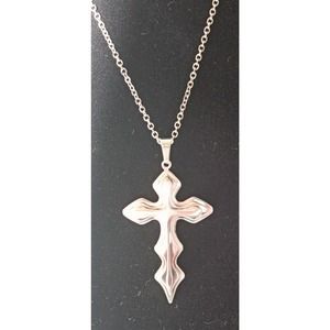 Stainless Steel Cross Pendant Necklace N50